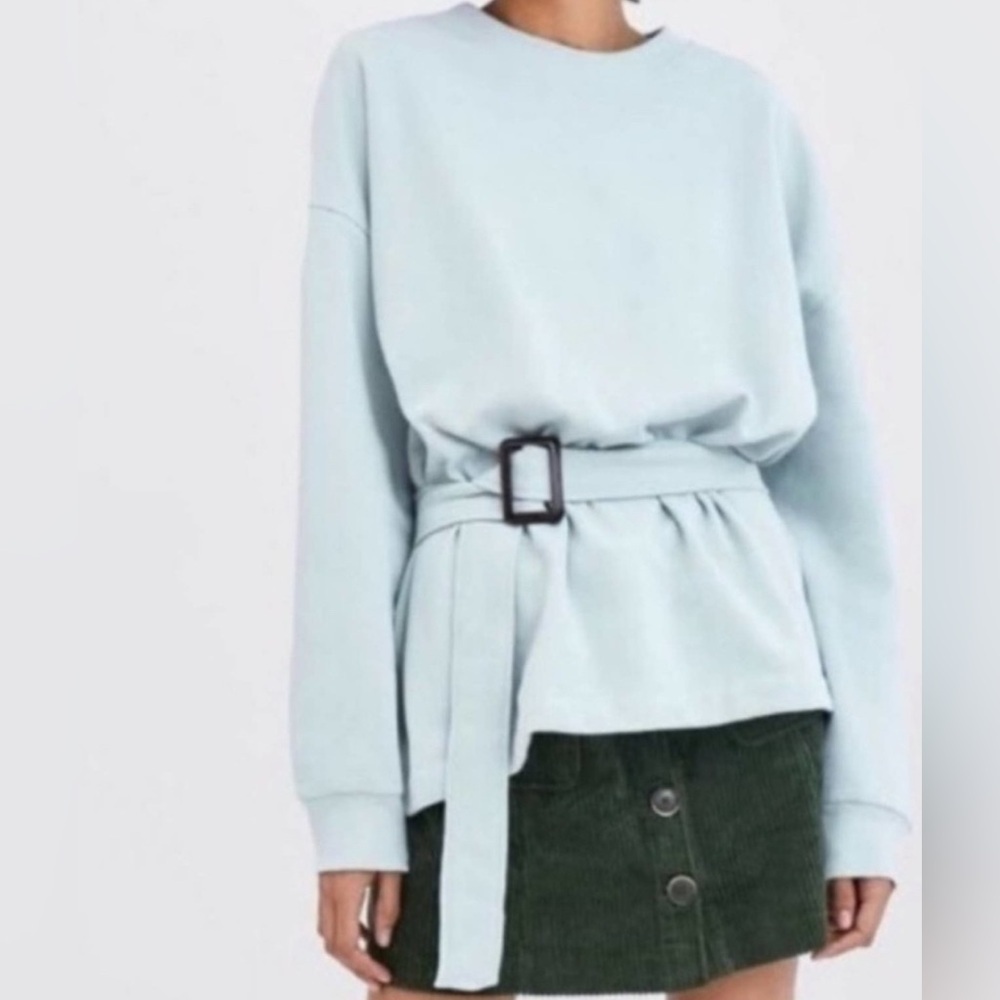 Zara NWT belted sweatshirt, large